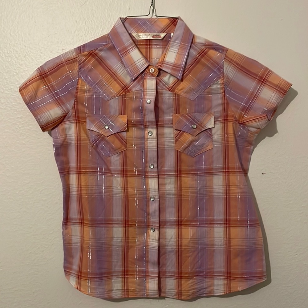 Cumberland Outfitters Western Girls Shirt Sz L